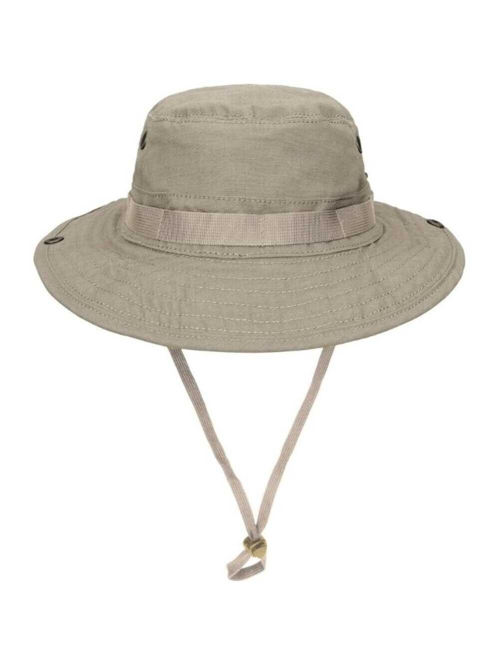 Unisex Sand Wide Brim Loops Buckle With Chin Strap Adjustable Classic Boonie Hat